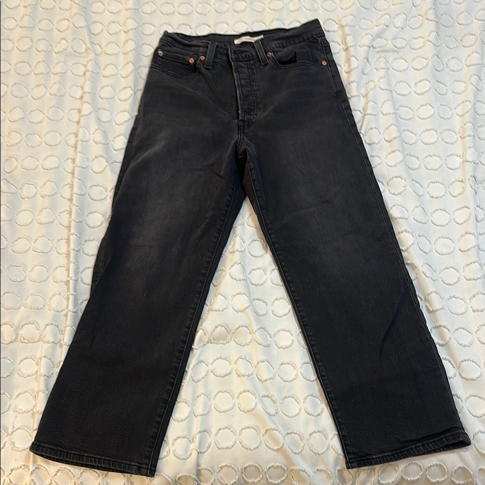 Levi’s Women’s Ribcage Straight Black Jeans